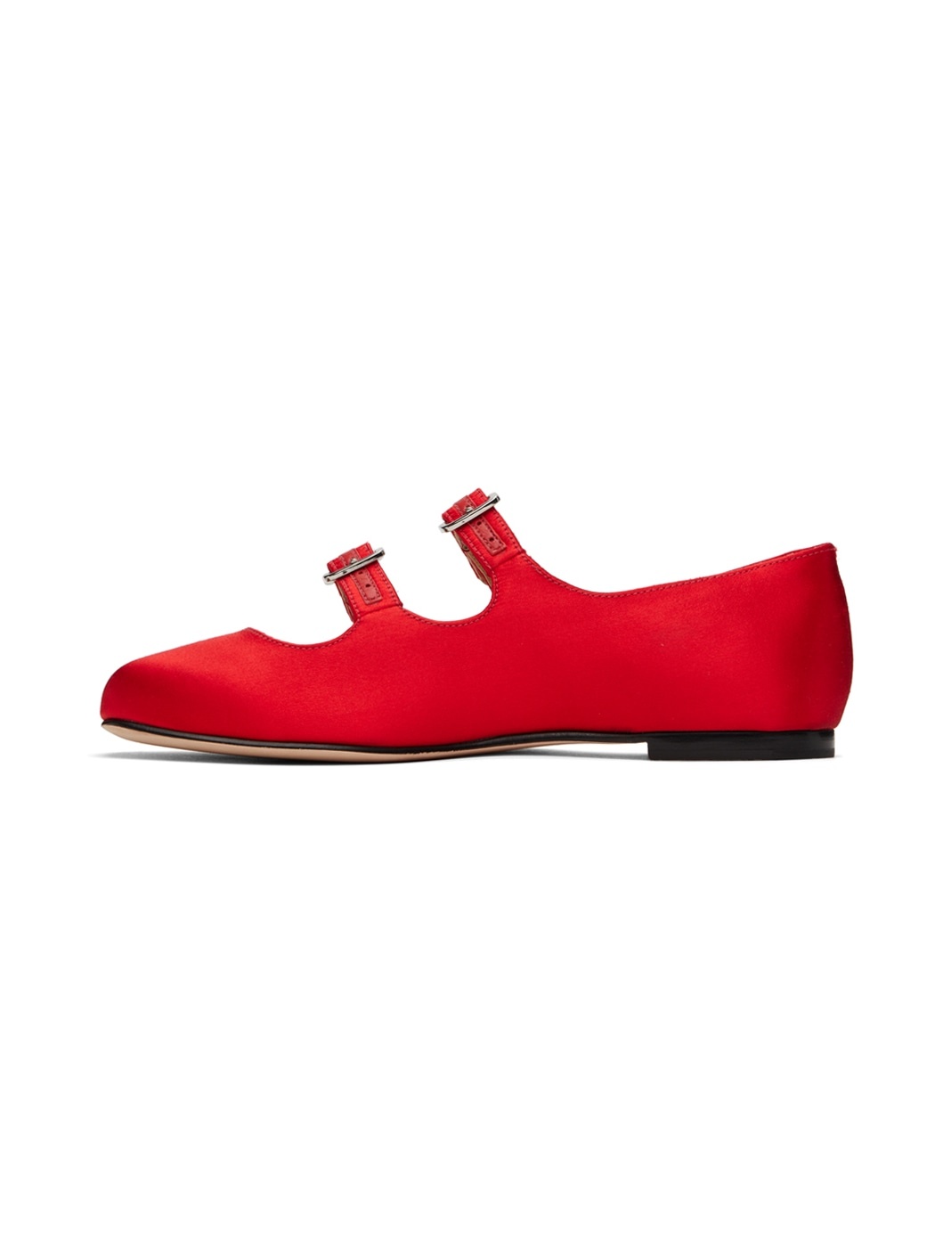 SSENSE Exclusive Red MJ Double Strap Ballerina Flats - 3