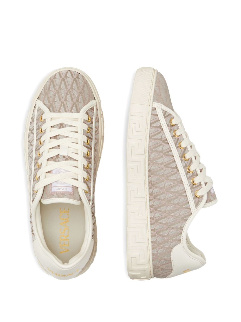 Greca-pattern sneakers - 3