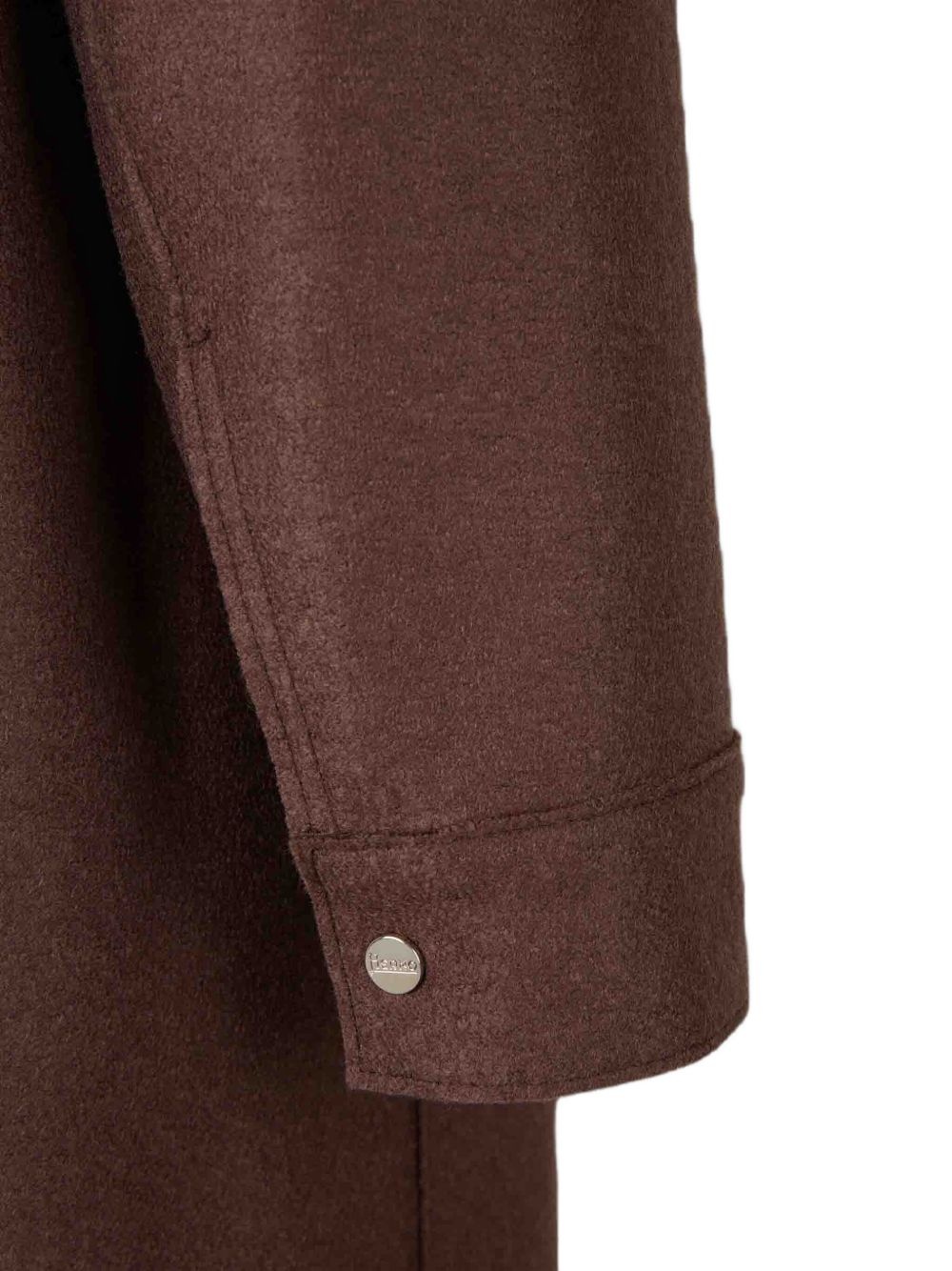 wool snap-button coat - 4