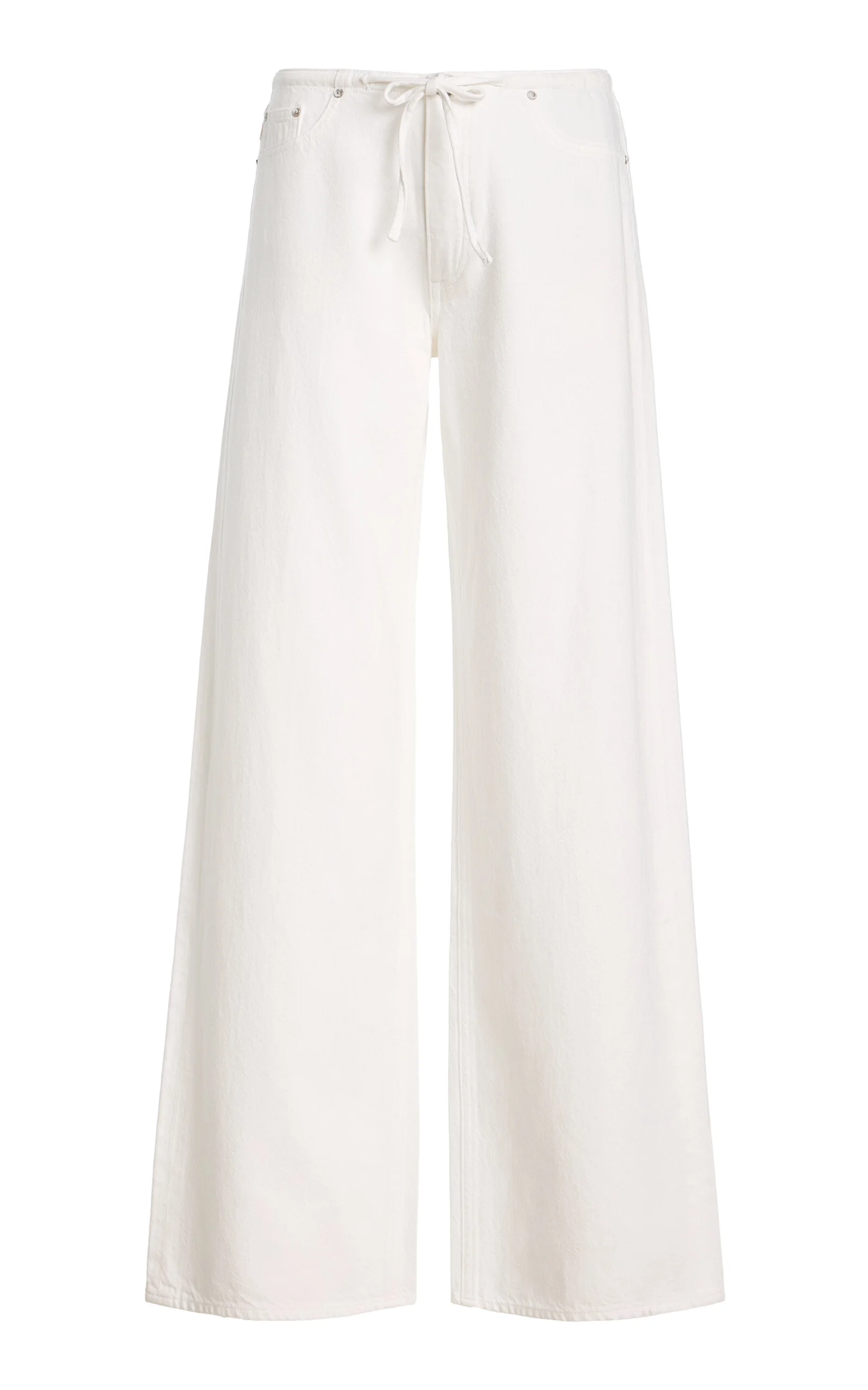 DL Aura Sienna Low-Slung Drawstring Wide Leg Jeans - 1