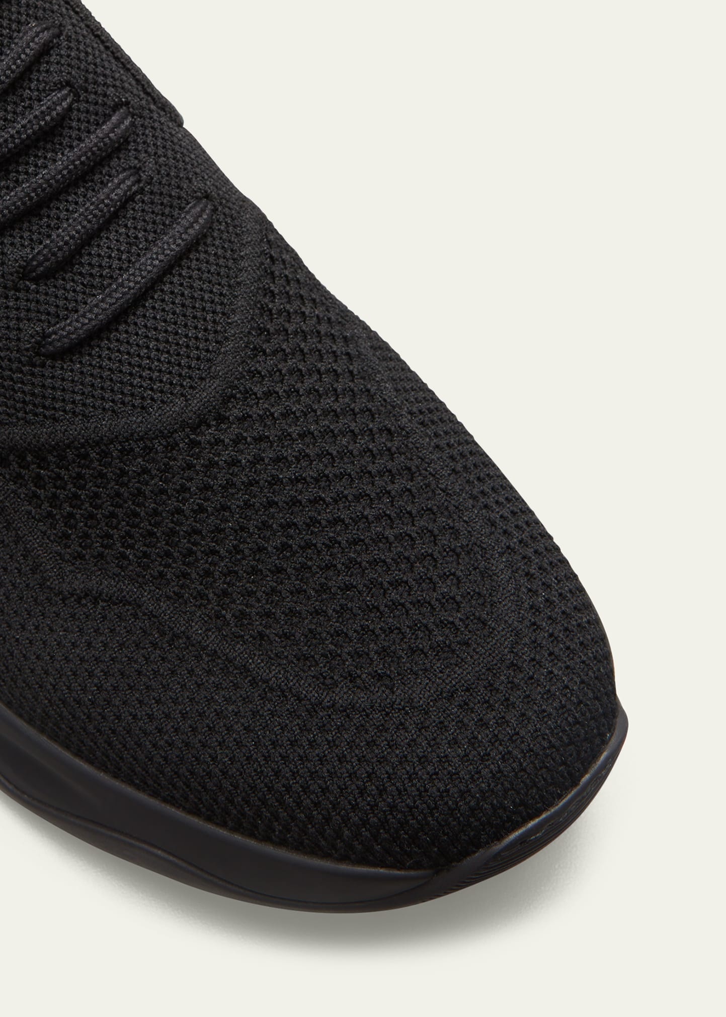 Men's Tonal Knit Runner Sneakers, Black - 3