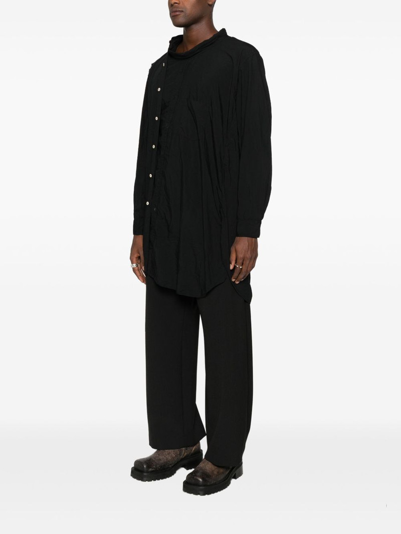 button-fastening asymmetric shirt 3