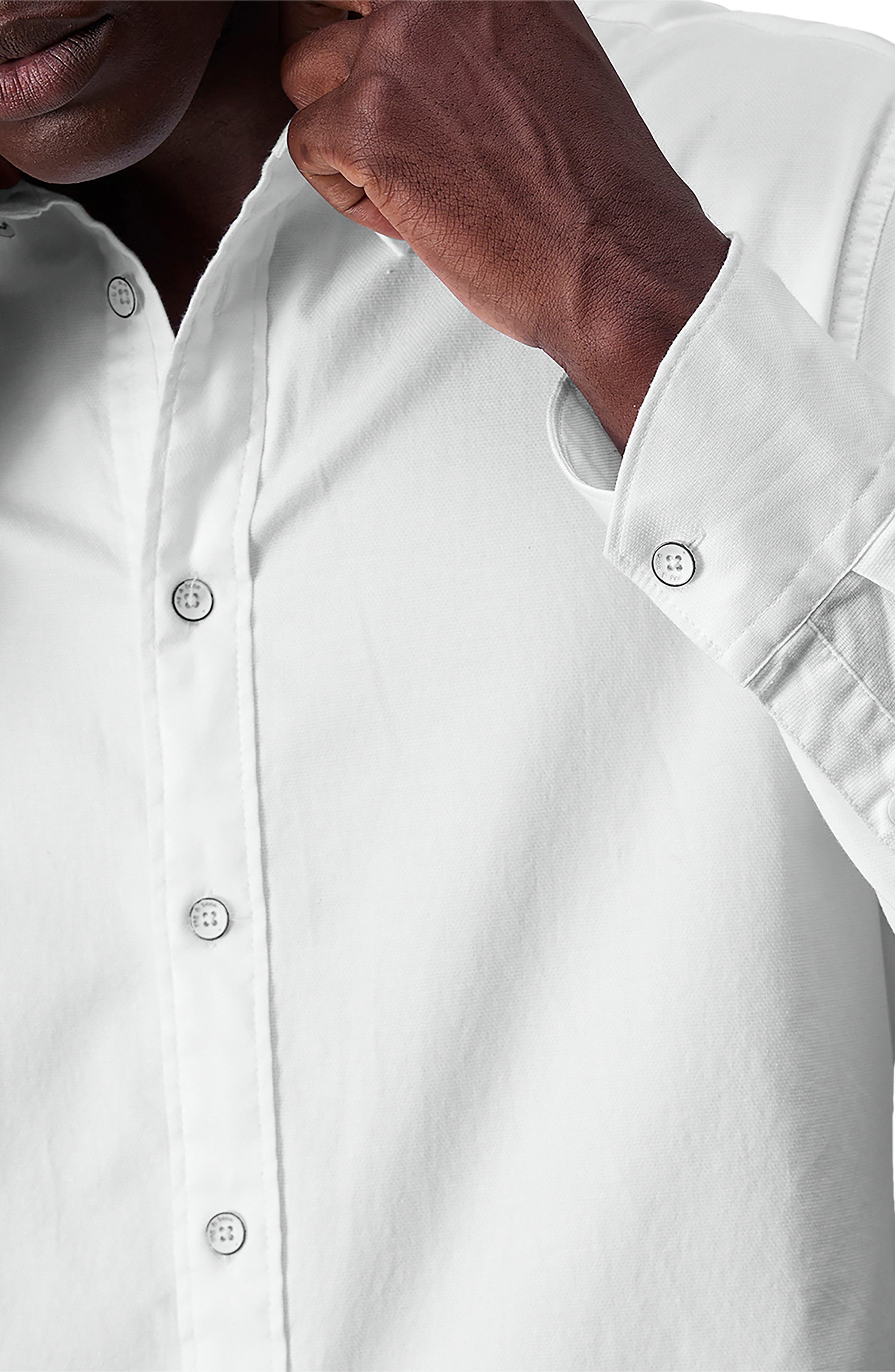 rag & bone Tomlin Cotton Dobby Button-Up Shirt in White at Nordstrom - 2