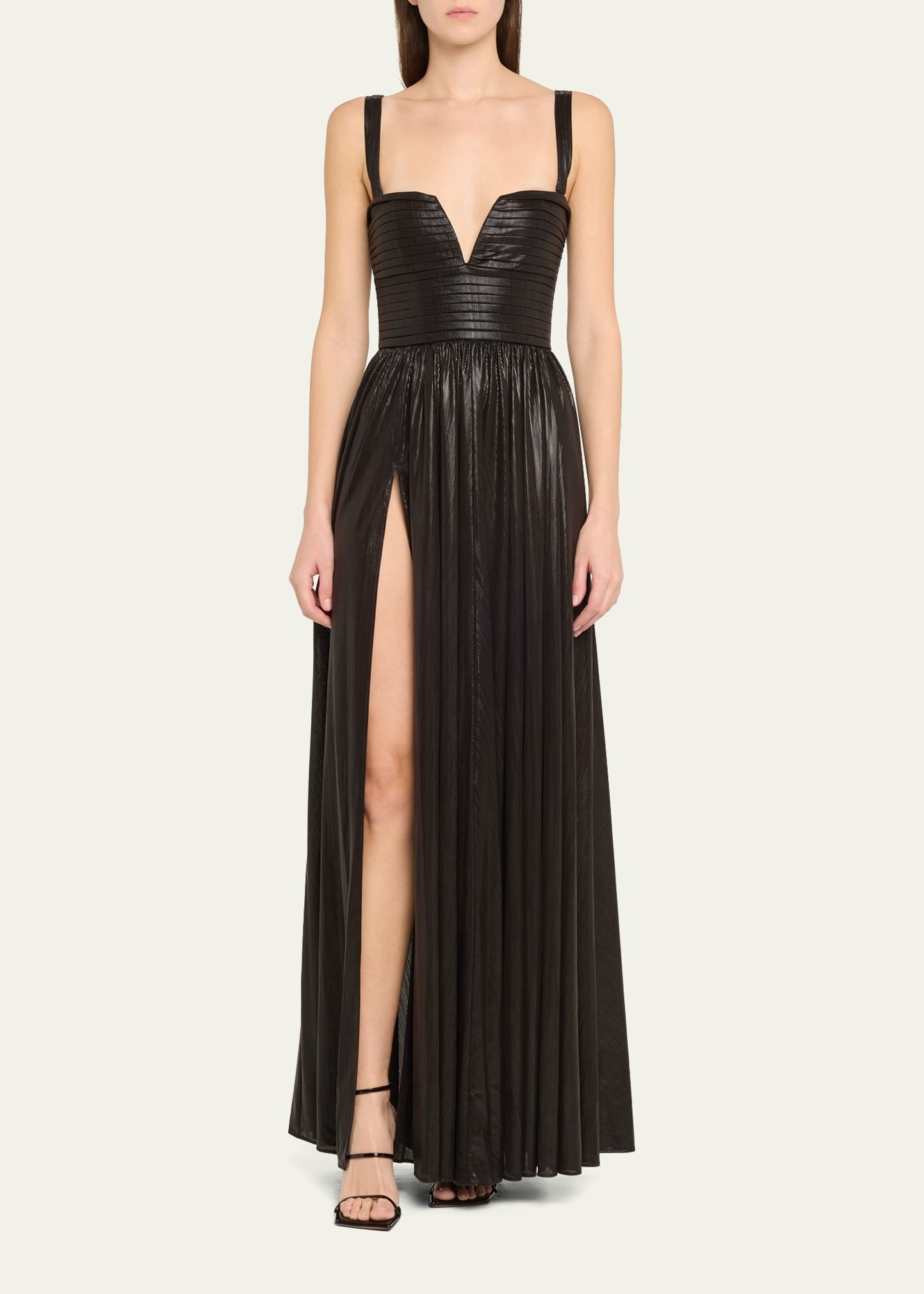 Yvonna Metallic Sleeveless Dress - 2