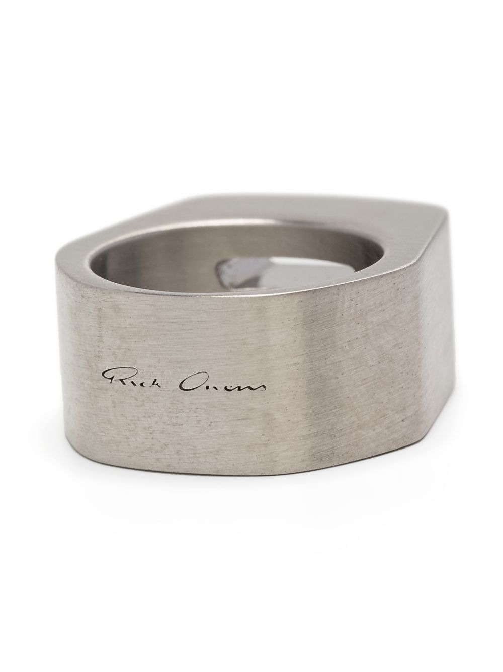 chunky beveled ring - 2