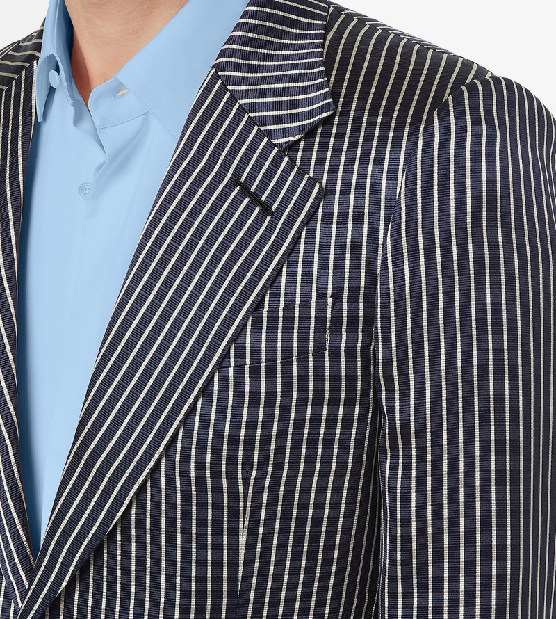 TOM FORD FLUID SILK FAILLE STRIPE JACKET outlook