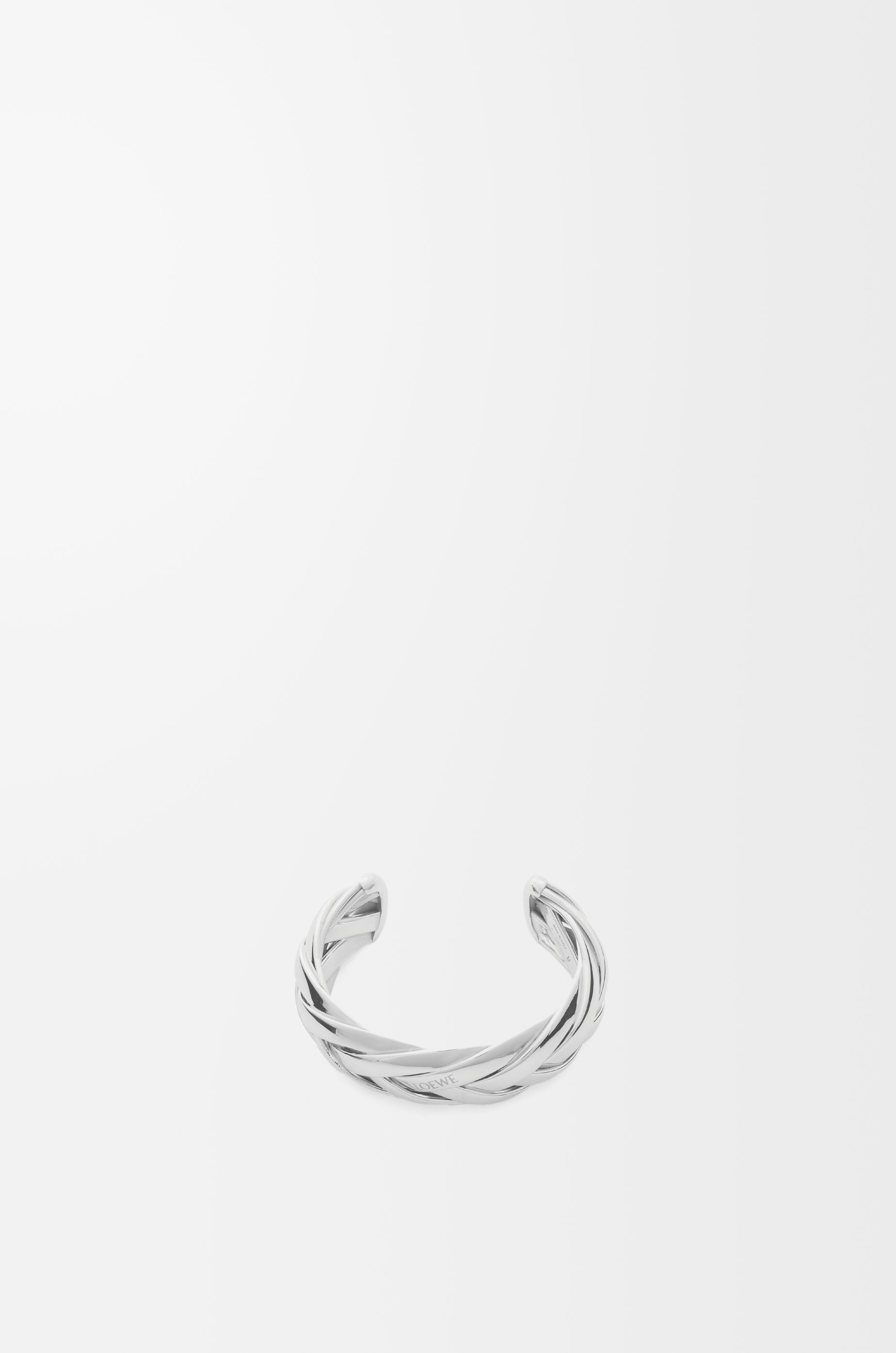 Large braided cuff in sterling silver - 4