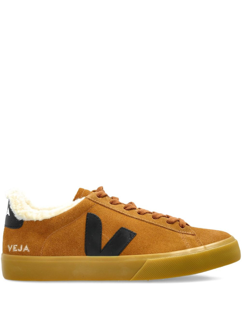 suede leather V-logo sneakers 1