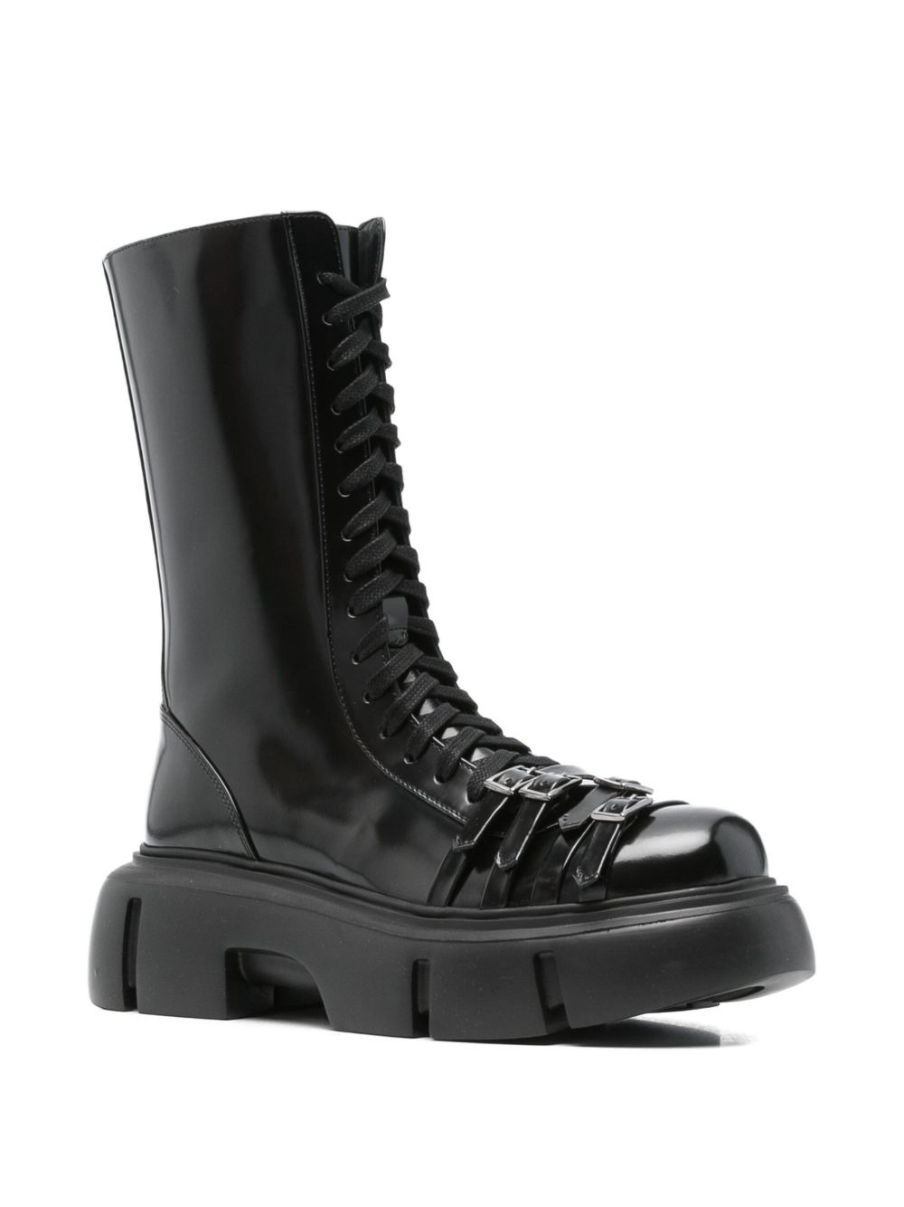 lace-up platform boots - 2