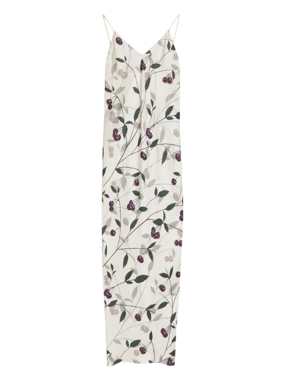 cherry-print midi dress - 1