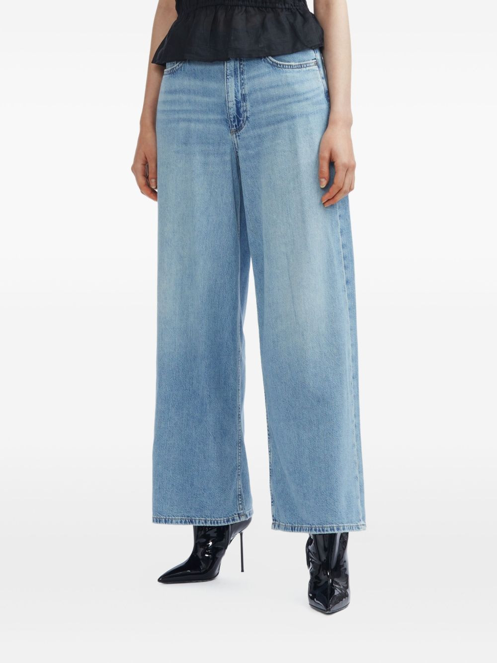 five-pocket wide-leg jeans - 3