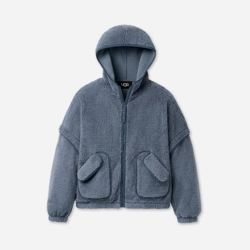 ® Women's Mariella ®fluff Zip Hoodie Polyester Tops in Tahoe Blue - 1
