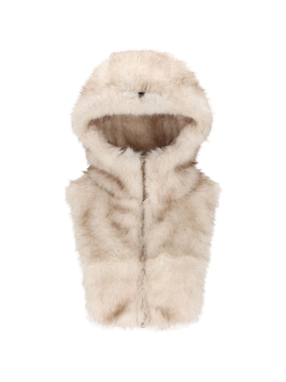faux-fur zip-up hood - 1