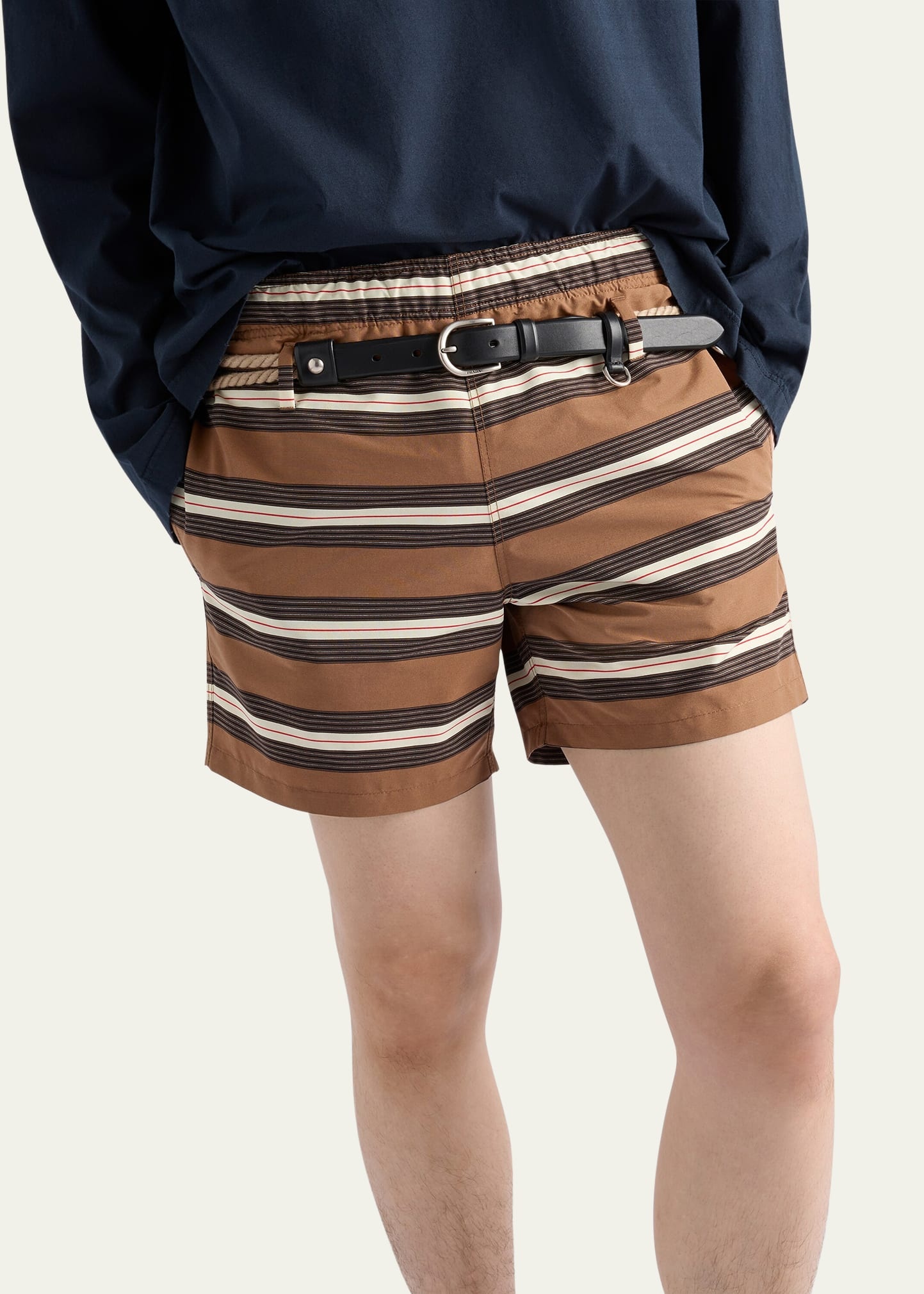 Men's Nylon Stripe Swim Trunks - 4