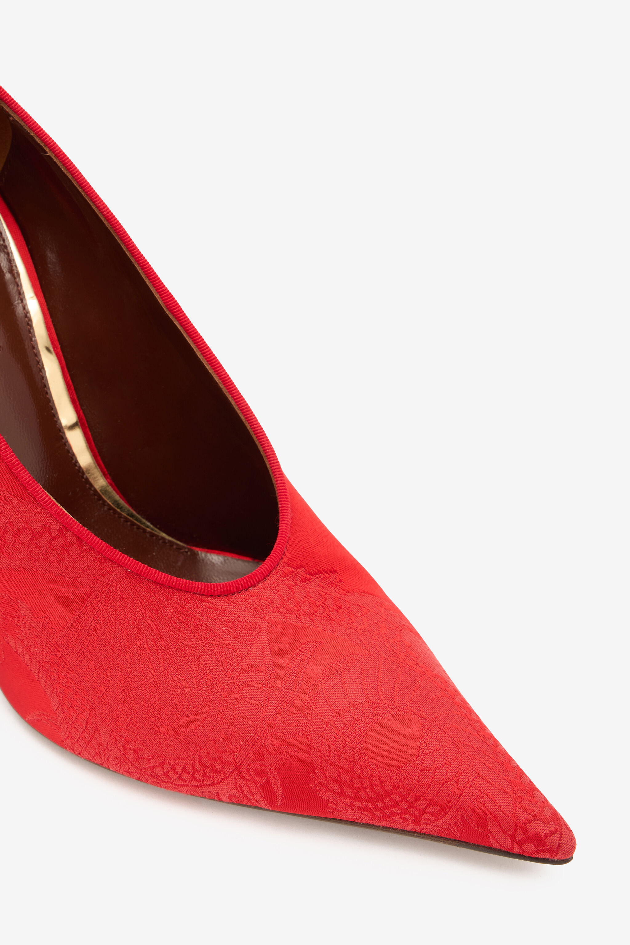 Pumps With Jacquard Pattern And Jewel Strap - 5