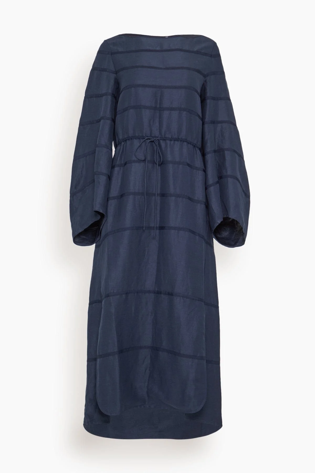 Ribbon Caftan Dress in Navy - 1