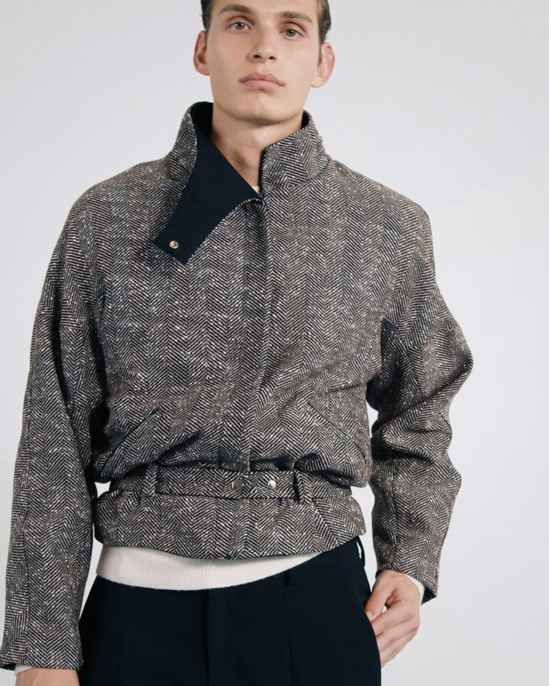 CONTRAST AVIATOR JACKET BRINDLE 4
