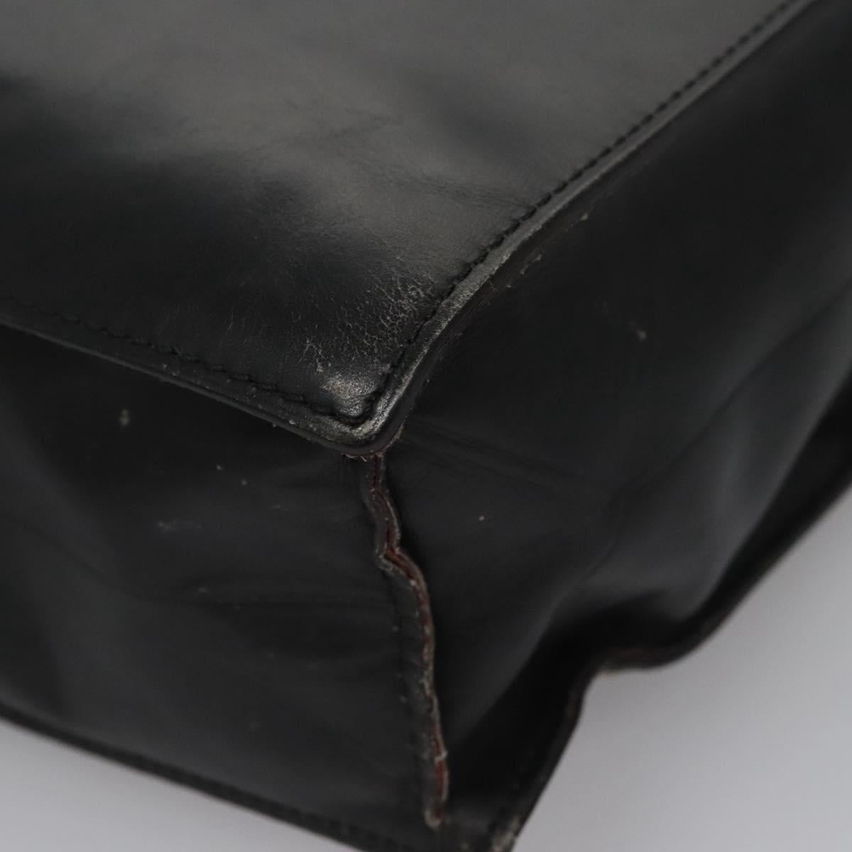 CELINE Hand Bag Leather Black - 16