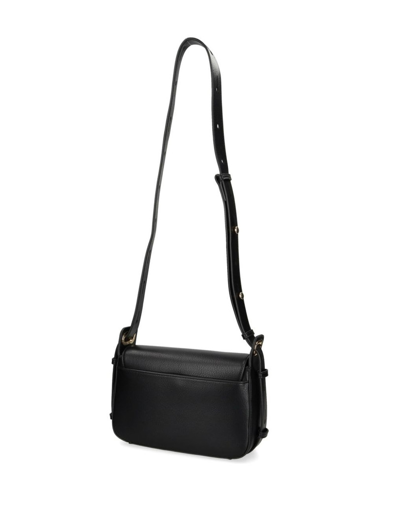 Moschino logo-plaque faux-leather shoulder bag outlook