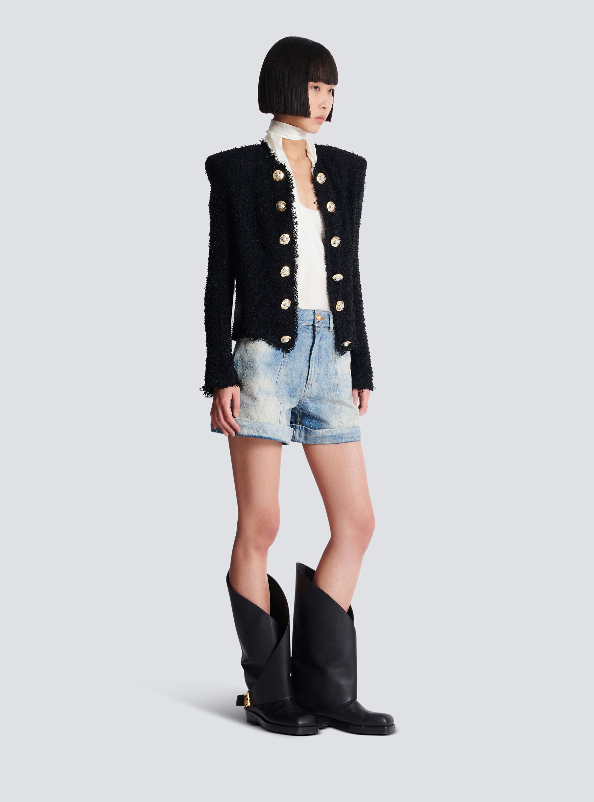 Edge-to-edge tweed jacket - 3