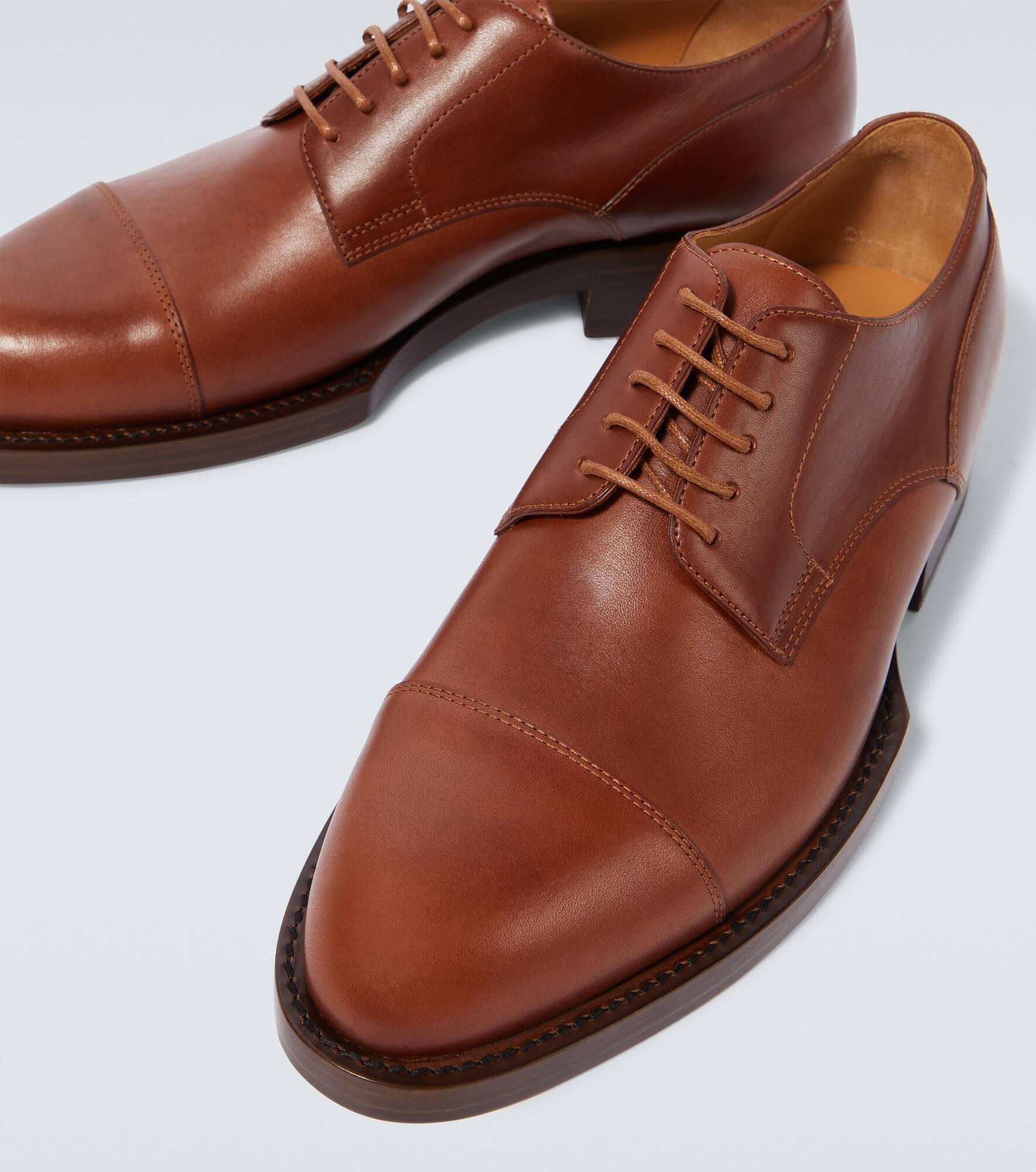 Leather derby shoes - 3