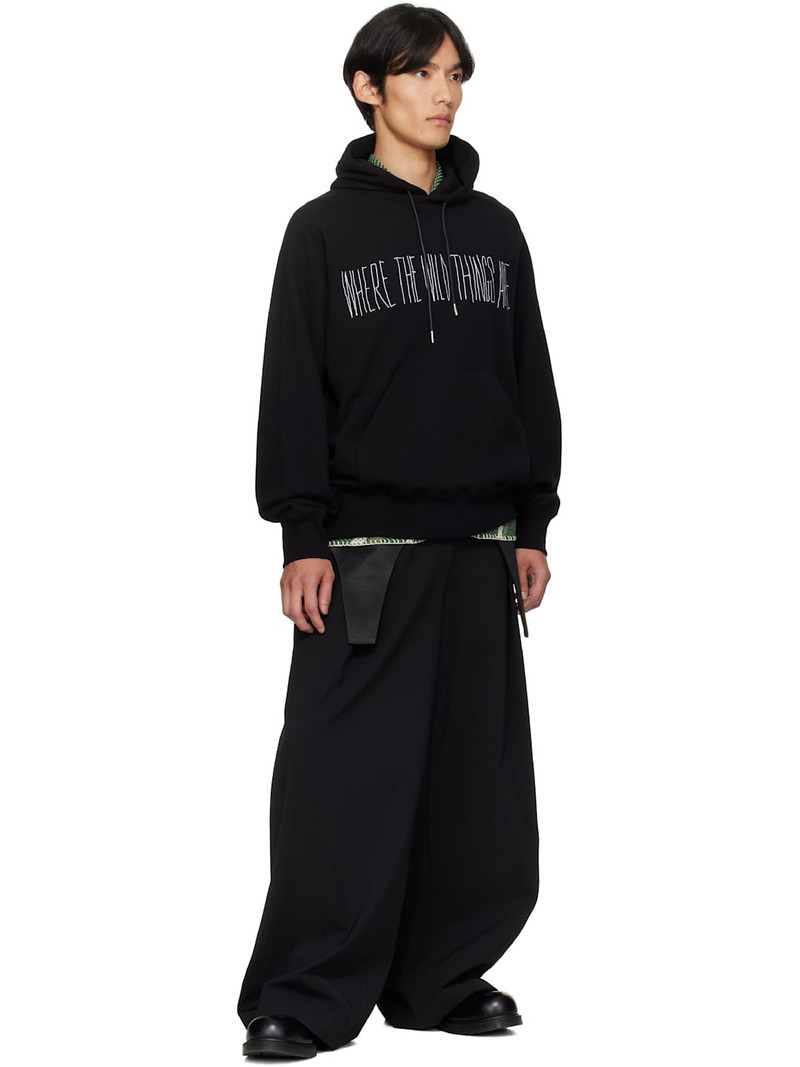 sacai Black 'Where The Wild Things Are' Cotton Hoodie outlook