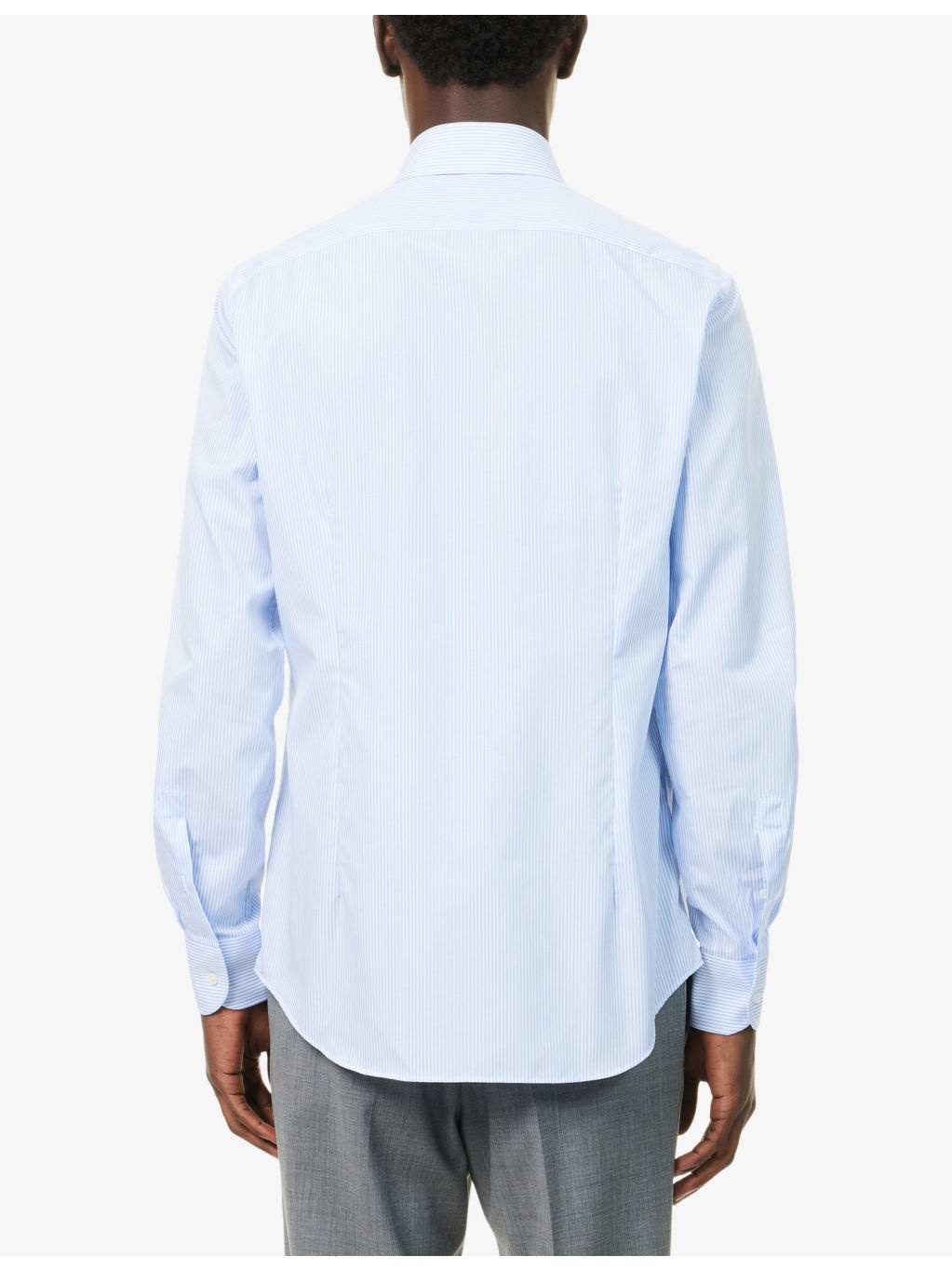 Regular-Fit Stripe-Print Wrinkle-Free Cotton Shirt - 4