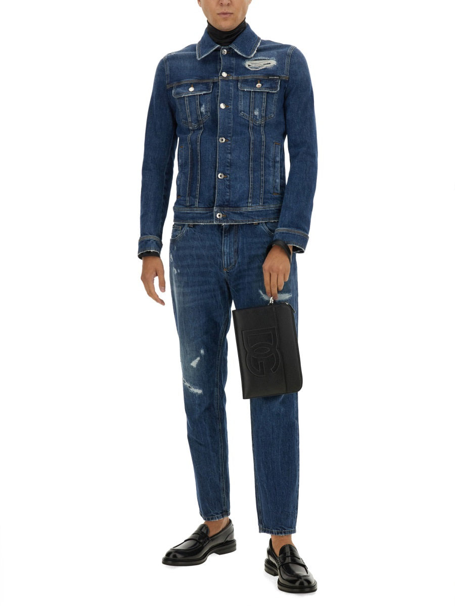 Dolce & Gabbana Men Strethc Denim Jacket - 2