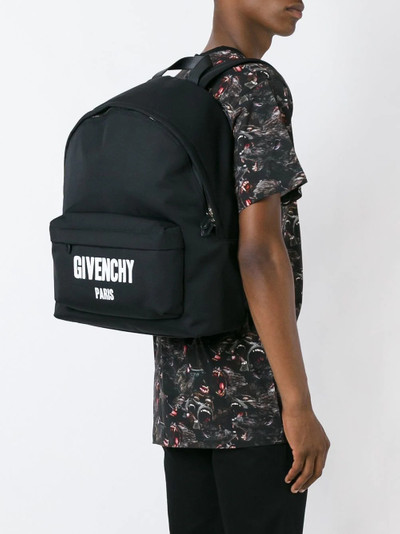 Givenchy logo print backpack outlook