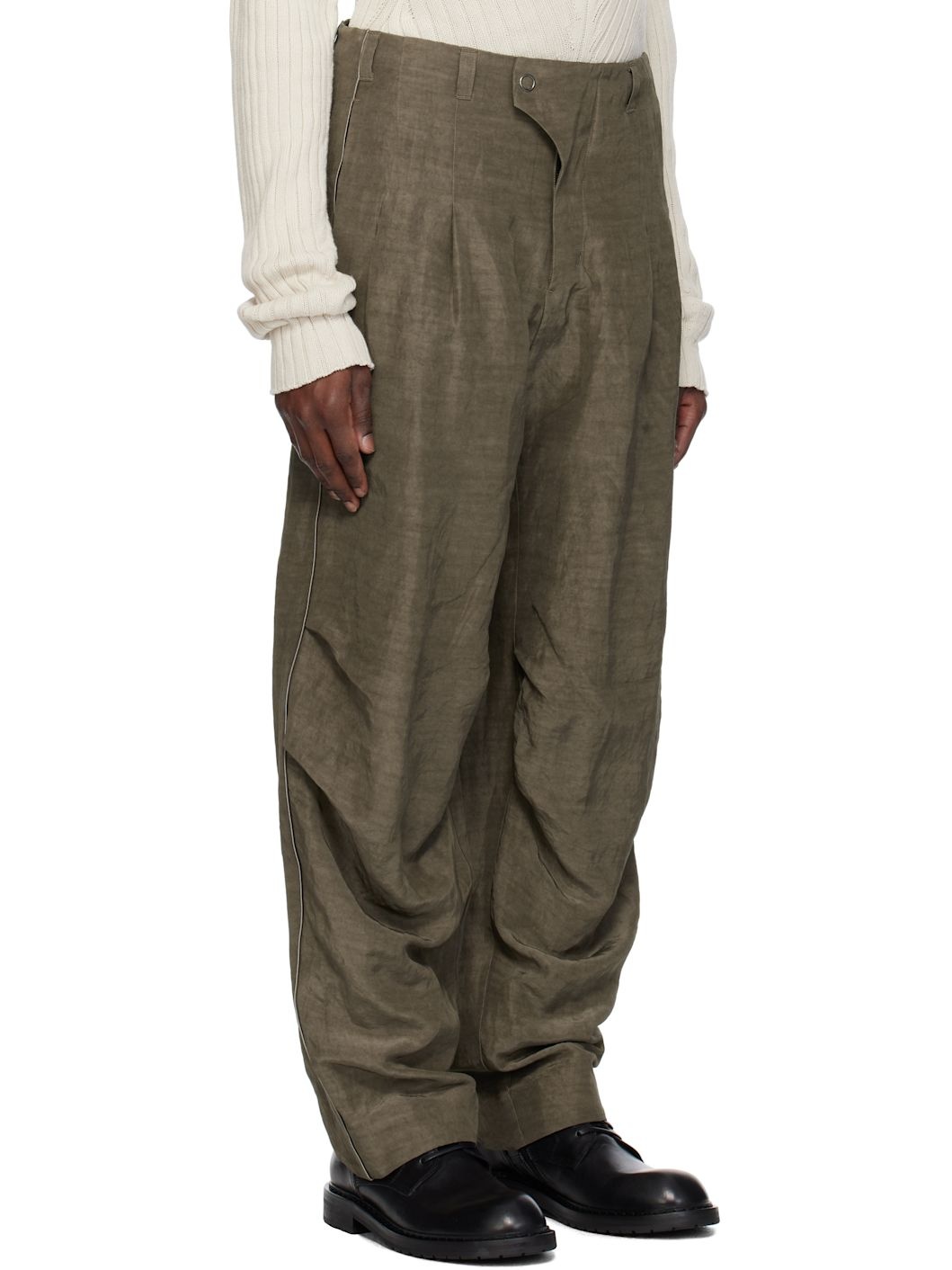 Taupe Baggy Trousers - 2