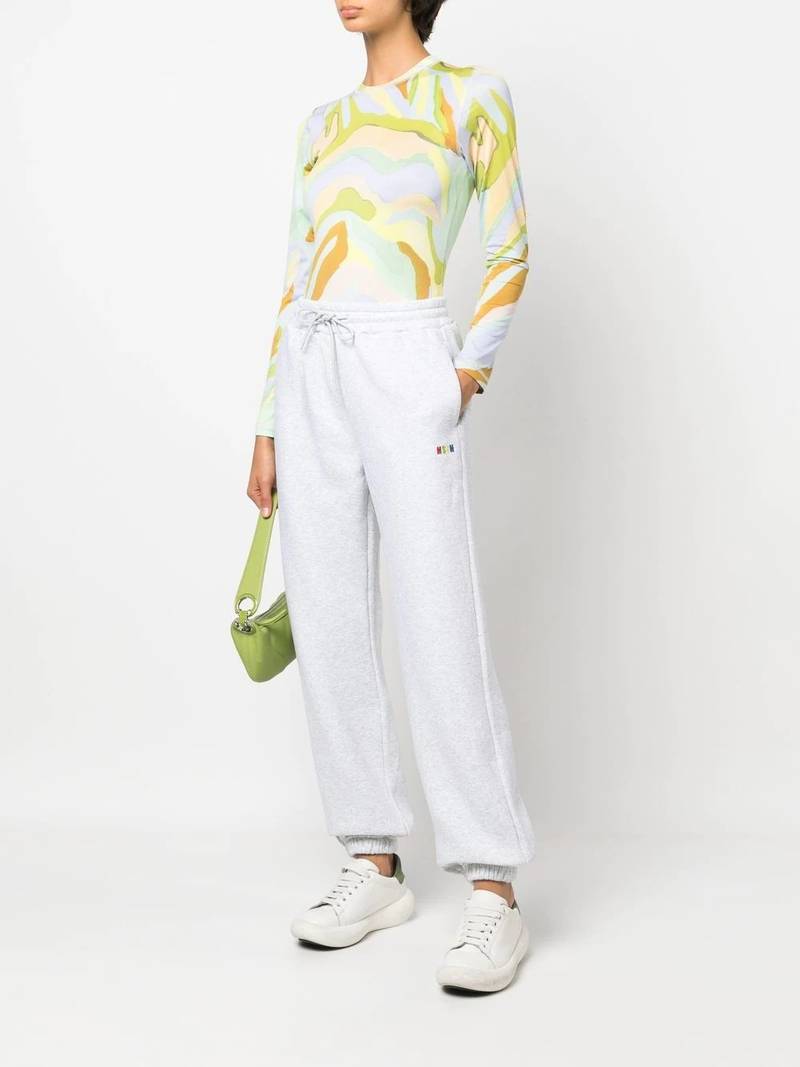 MSGM embroidered logo sweatpants outlook