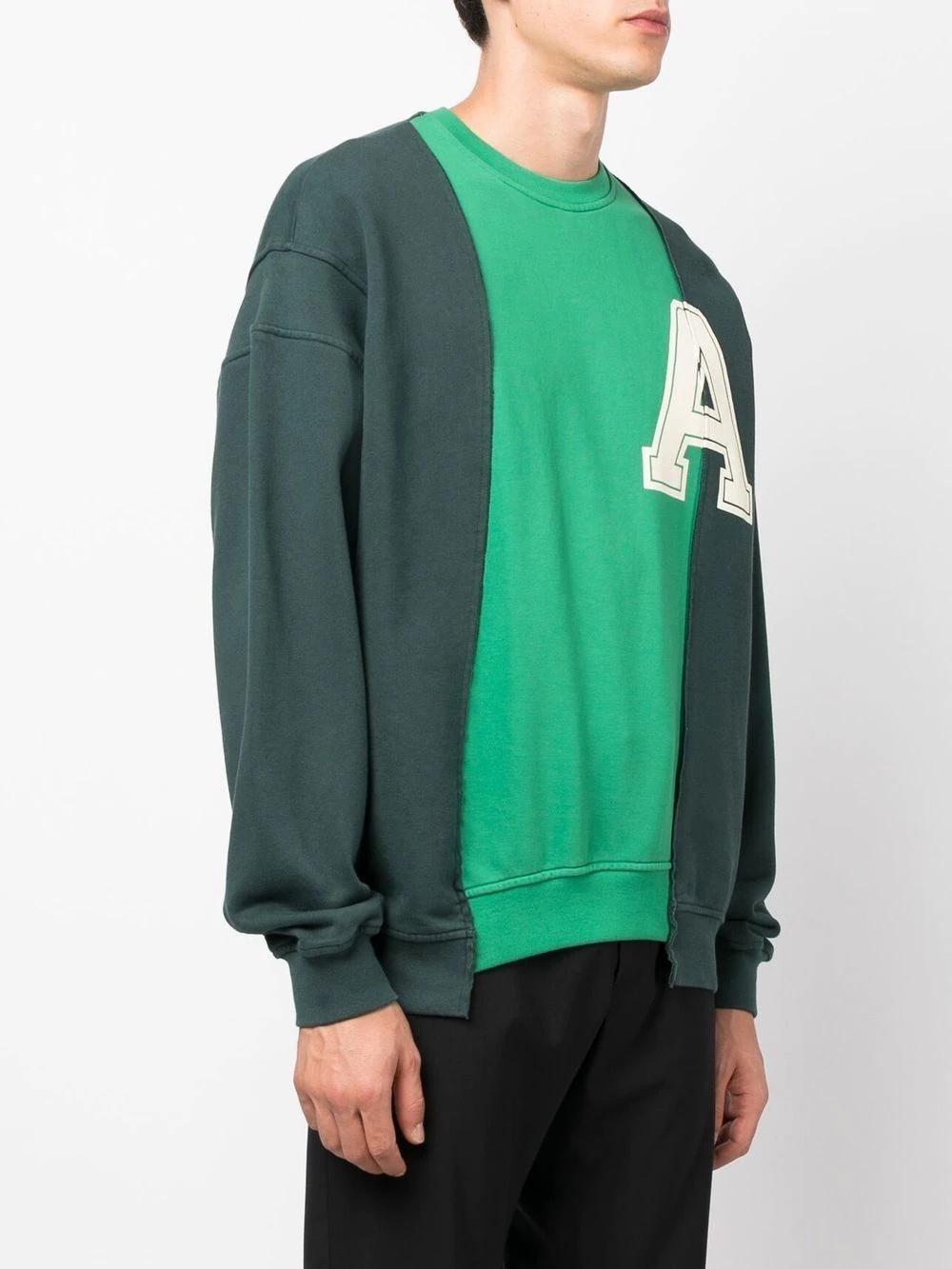 multi-panel long-sleeve sweatshirt - 3
