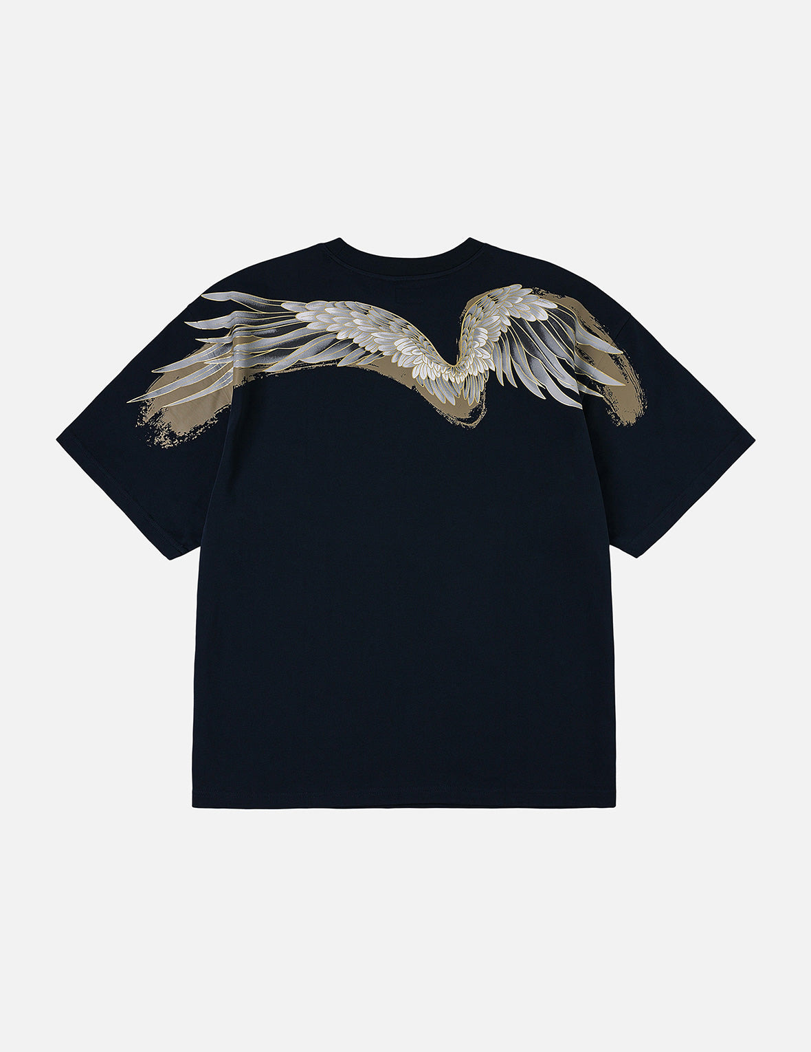 Crane Flying Wings with Daicock Print Loose Fit T-Shirt - 3