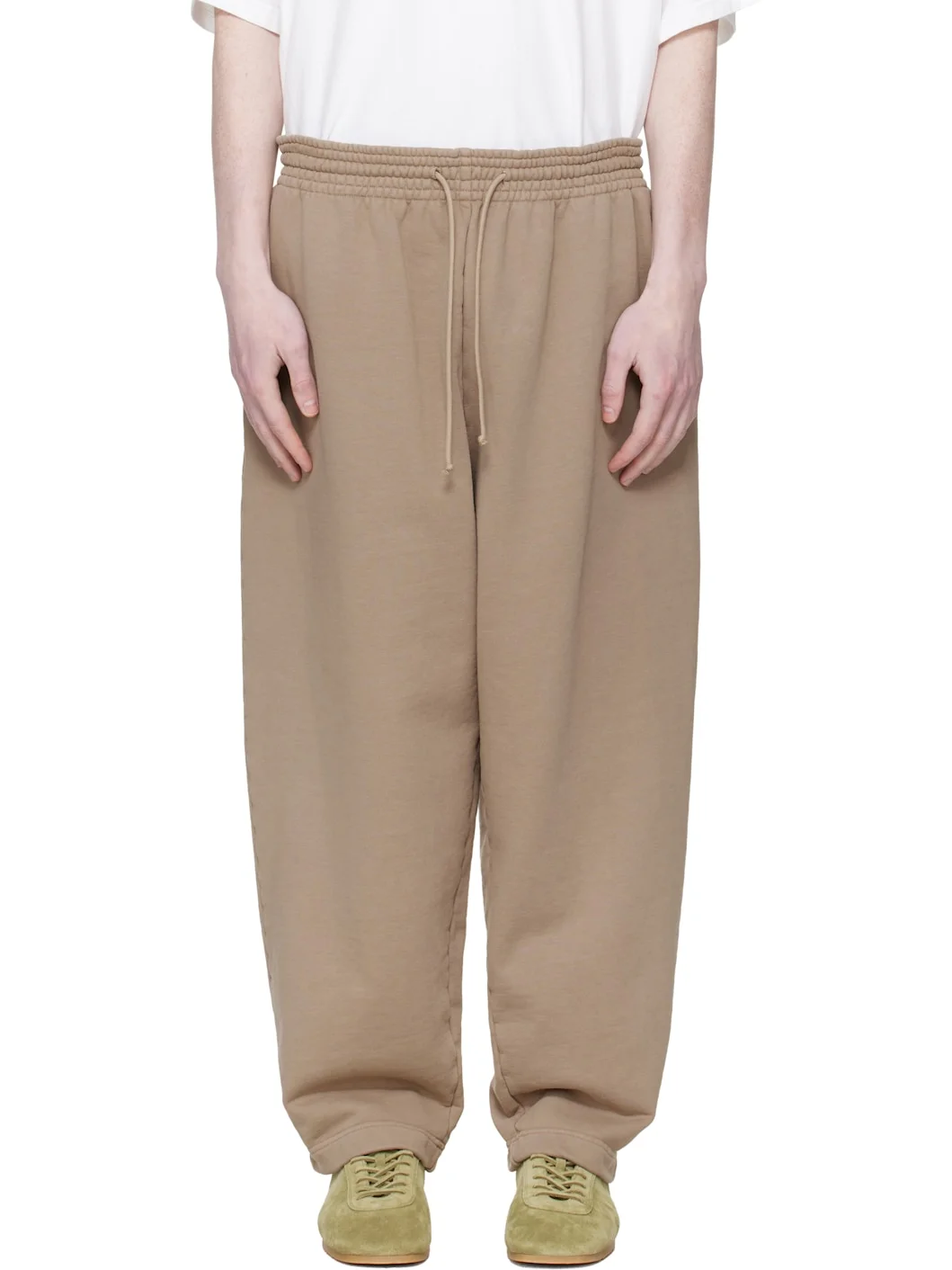 Brown Drawstring Sweatpants - 1