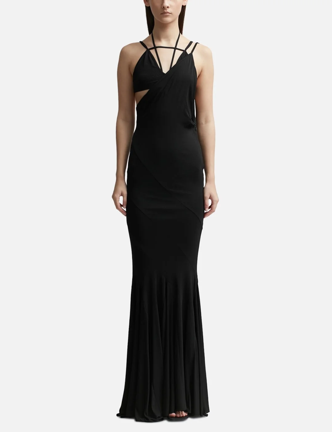 DRAPED JERSEY SKIRT - 1