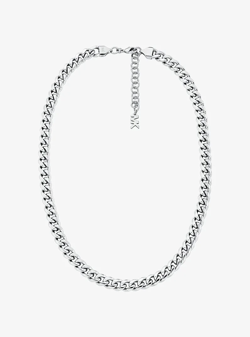 Precious Metal-Plated Brass Curb-Link Chain Necklace - 1
