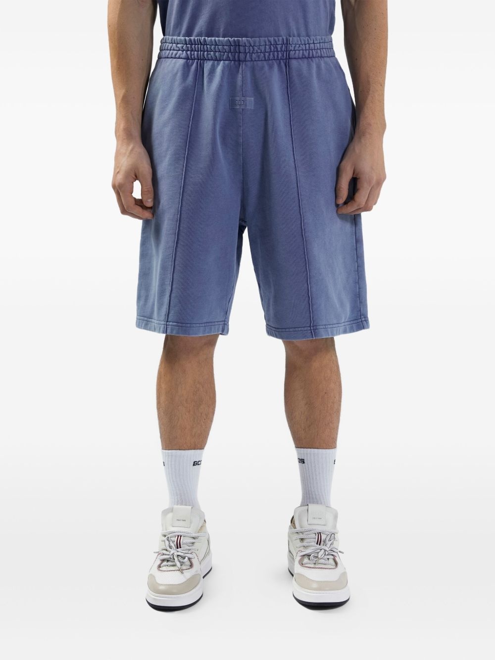 stone-washed track shorts - 3