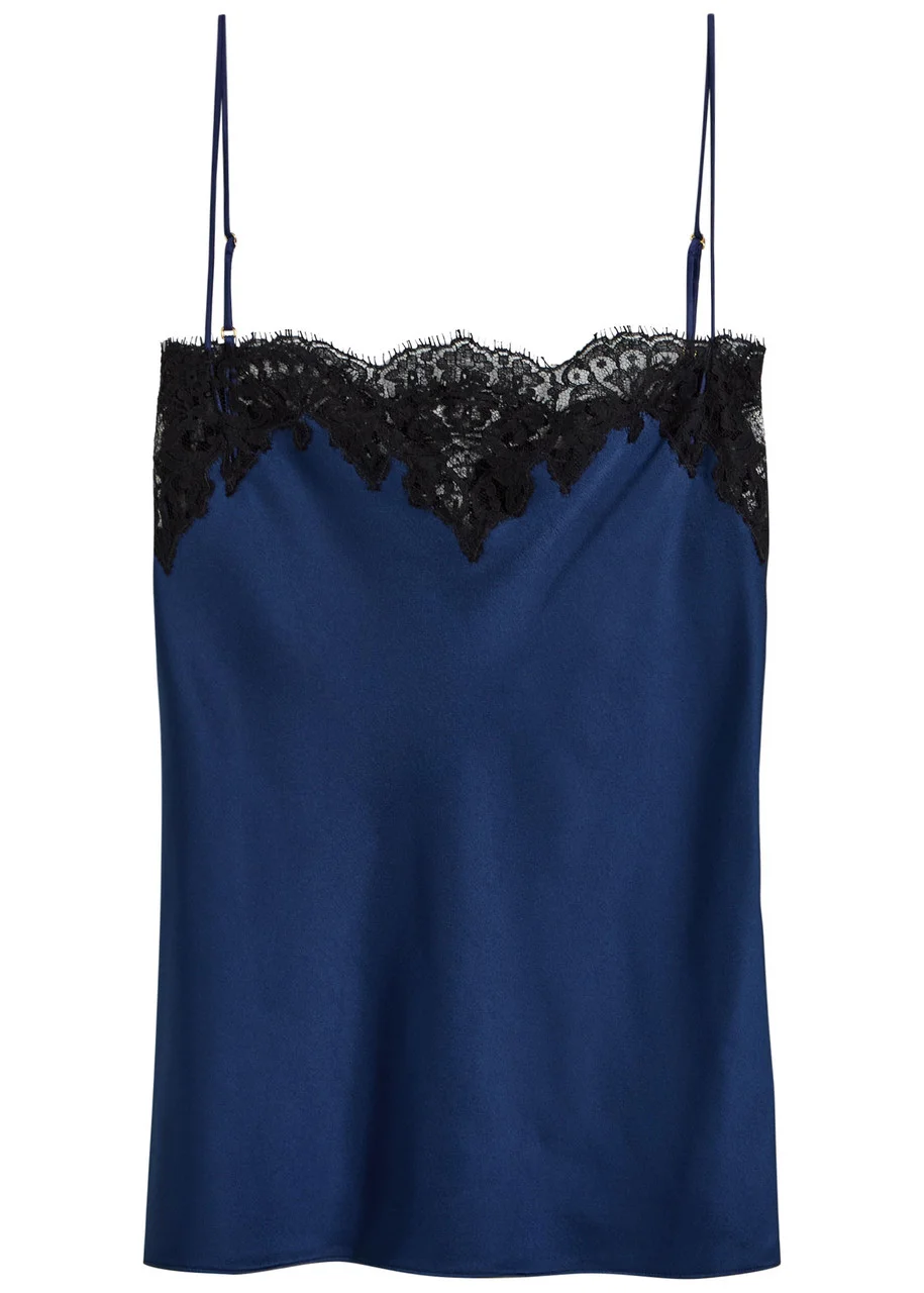 Stella Mccartney Iconic Lace-trimmed Satin top - 1