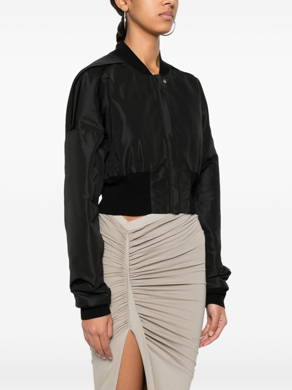 Rick Owens Women Cropped Bomber Jacket - 3