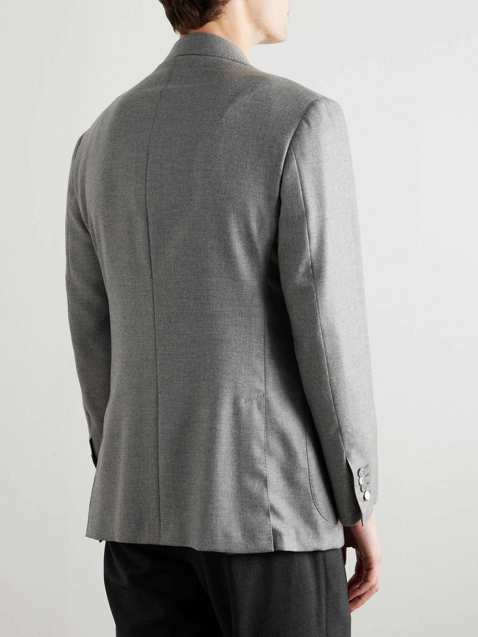 Wool-Twill Blazer Gray - 3