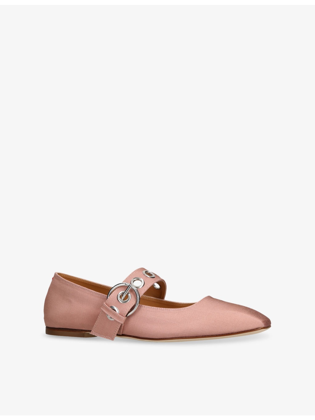 Uma Eyelet-Embellished Grosgrain Mary Jane Flats - 3