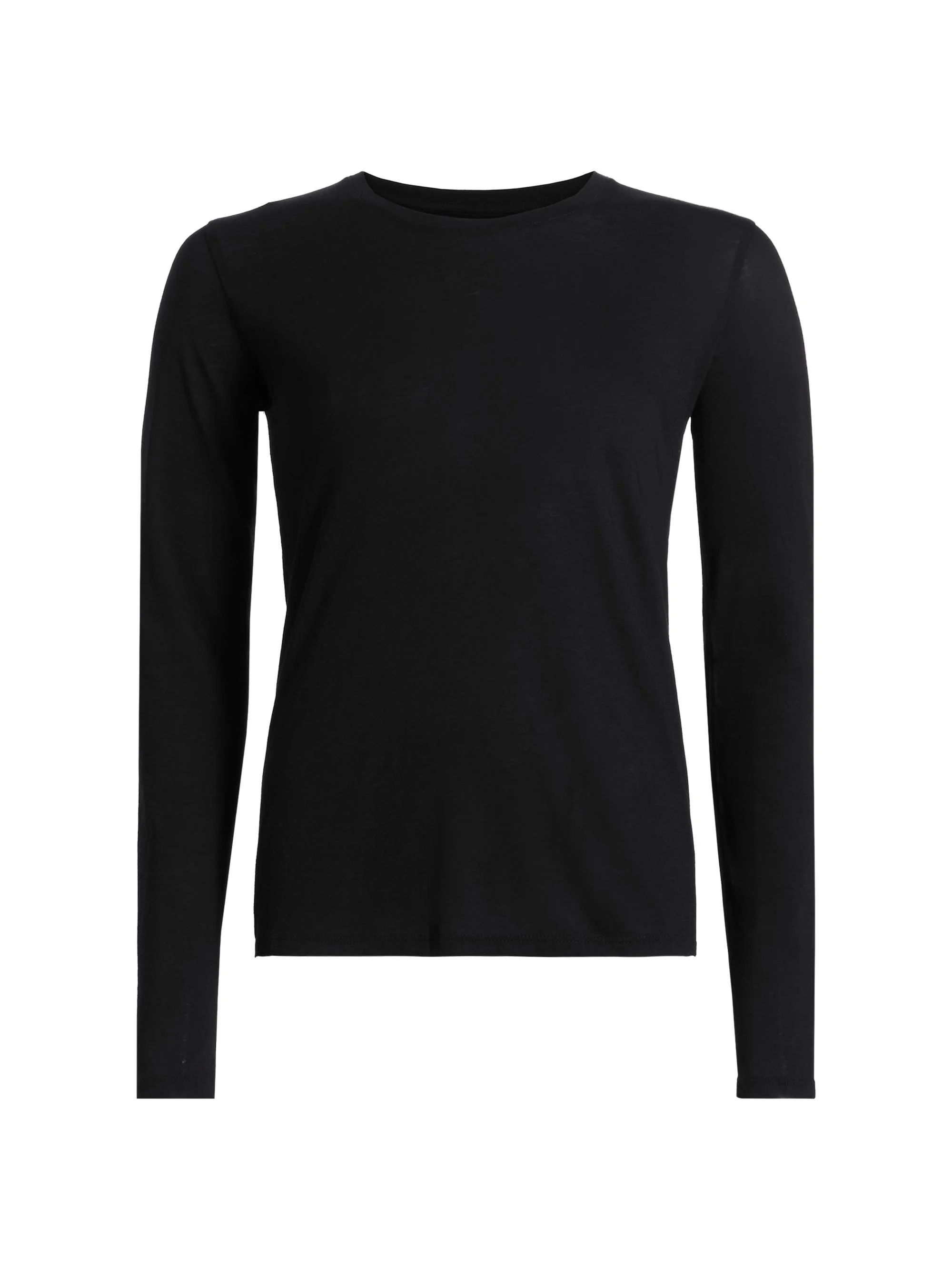 Women's Jersey Boatneck Long-Sleeve T-Shirt - Black - 1