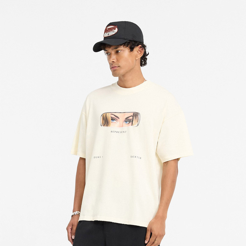Represent Rearview Mirror Ecru T-Shirt 6