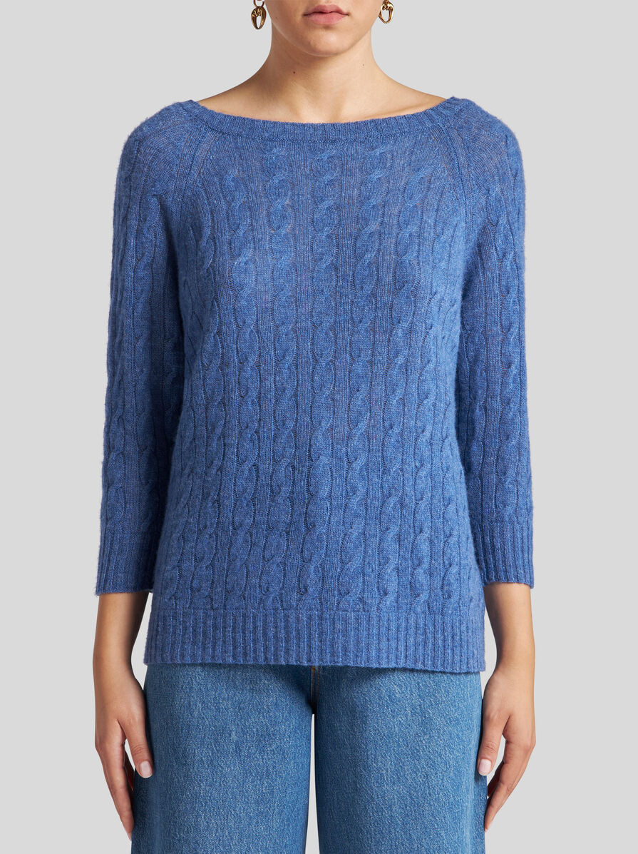 CASHMERE SWEATER WITH THREE-QUARTER SLEEVES - 2