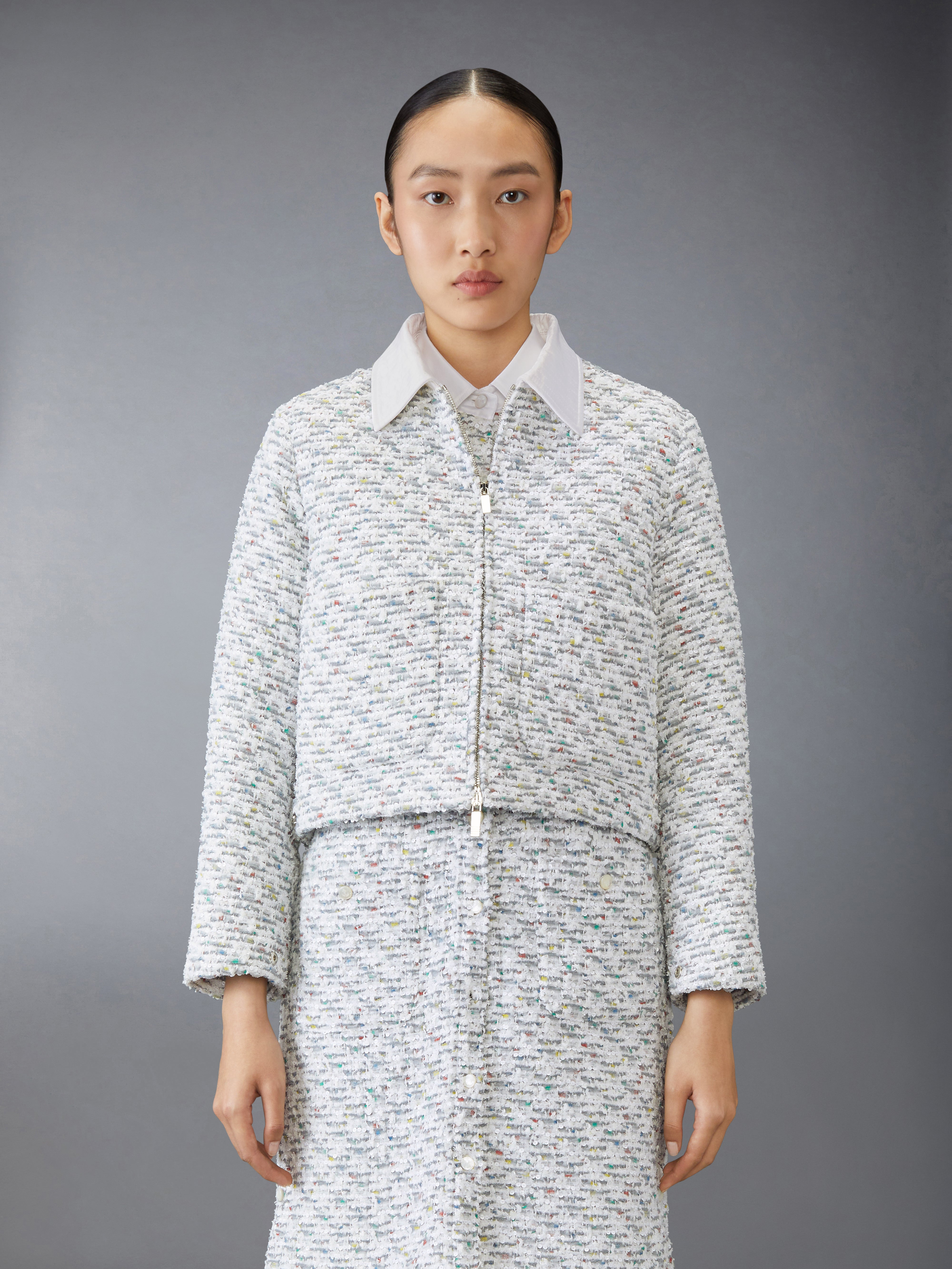 Sequin Tweed Golf Jacket - 2