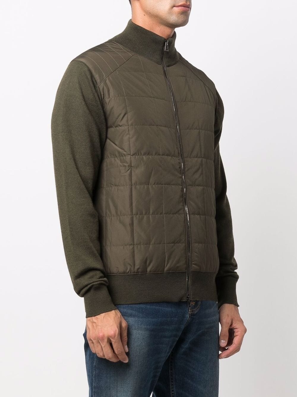 panelled quilted jacket - 3