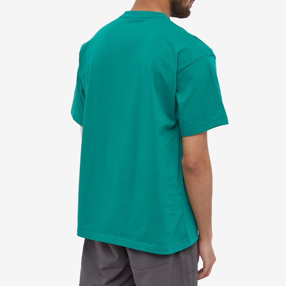 Men's Nike Solid Color Cotton Embroidered Logo Round Neck Short Sleeve Green T-Shirt CV0559-340 - 4