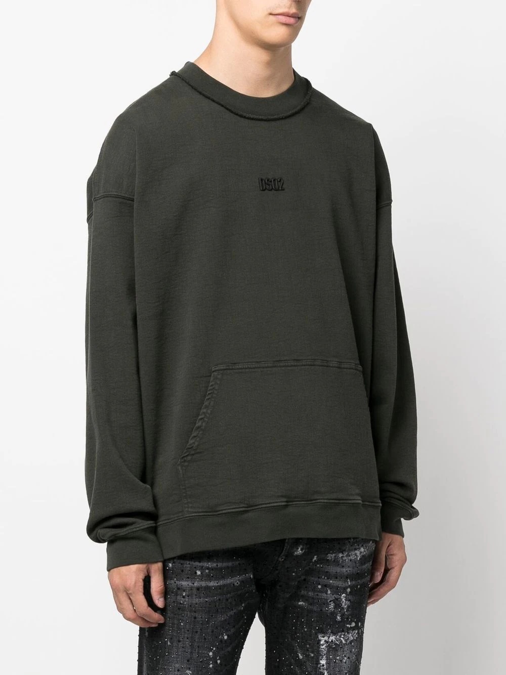 logo-appliqué crewneck sweatshirt - 3