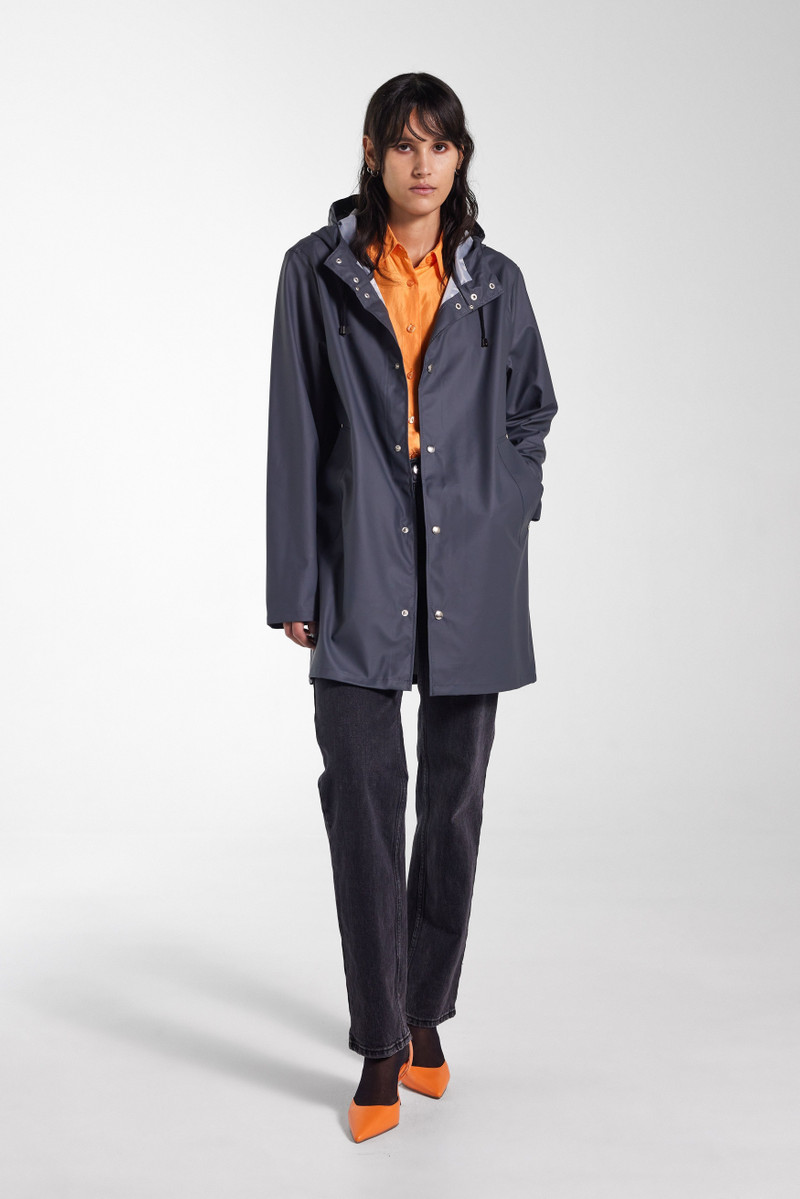 Stutterheim Stockholm Lightweight Raincoat Charcoal outlook
