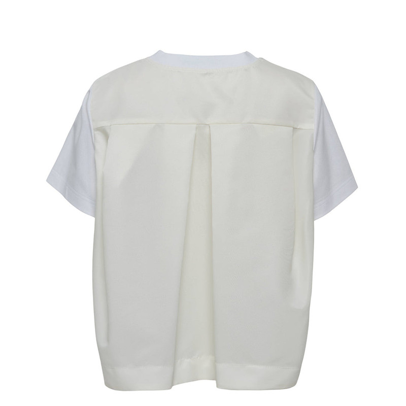 sacai Nylon Twill X Cotton Jersey T-Shirt outlook